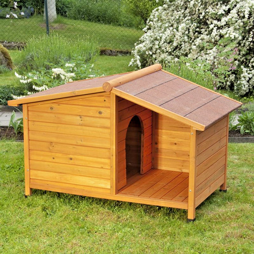 Small outdoor wooden dog - outdoor,