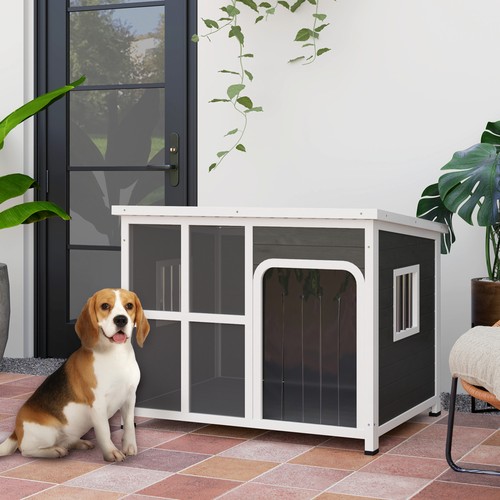 Wooden dog house - outdoor,