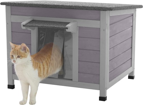 Wooden dog house cat - wooden,