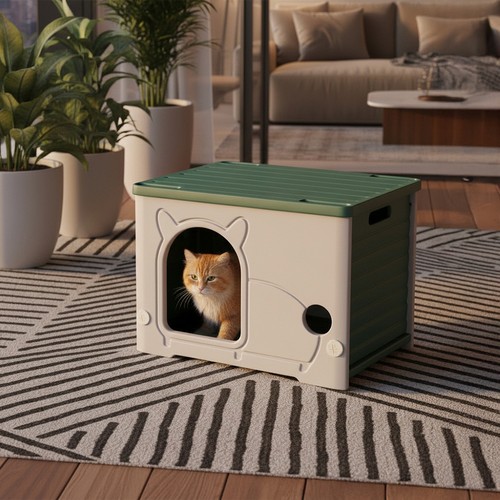 Outdoor cat house all - house, season