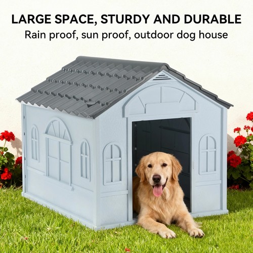 Pawhut weatherproof dog house - dog,